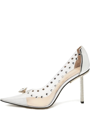 MACH & MACH 100mm pre-owned crystal-embellished pumps - Neutrals
