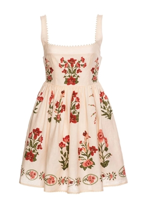 Agua By Agua Bendita floral-print mini dress - White