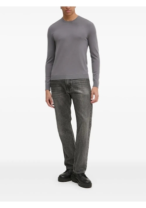 HUGO round-neck long-sleeve sweater - Grey