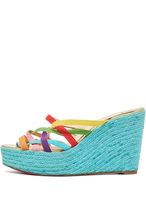 Christian Louboutin Pre-Owned 105mm Crepon espadrilles - Blue