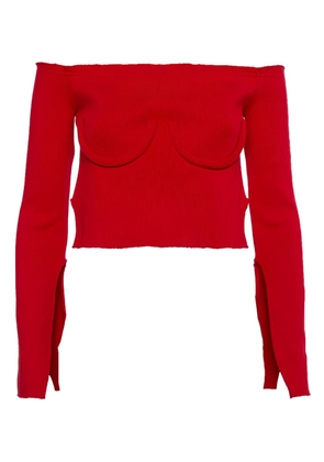 ORSEUND IRIS underwire ribbed top - Red