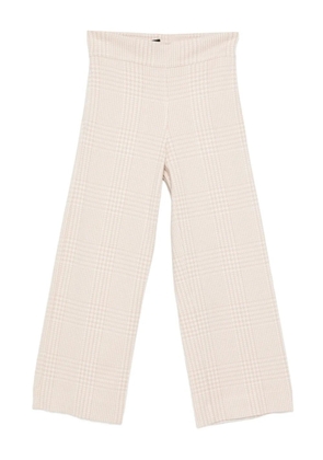 D.Exterior check-pattern trousers - Pink