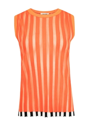 Christopher John Rogers pleated trim shell top - Orange