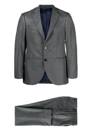 D4.0 pinstripe-pattern single-breasted blazer - Grey