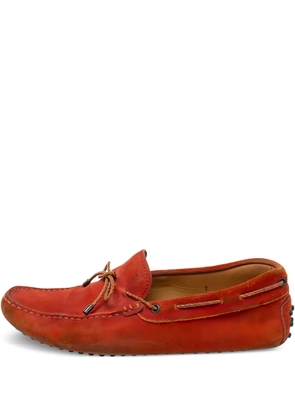 Tod's Vintage pre-owned suede moccasin loafers - Orange