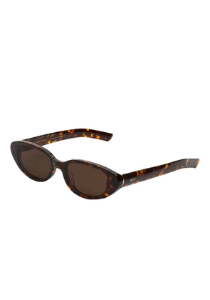 Retrosuperfuture oval frame sunglasses - Brown