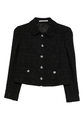 Tagliatore embellished-button tweed jacket - Black