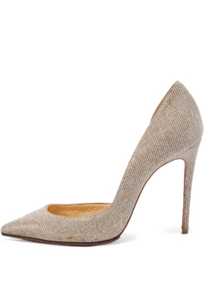 Christian Louboutin Pre-Owned 100mm lurex pumps - Metallic