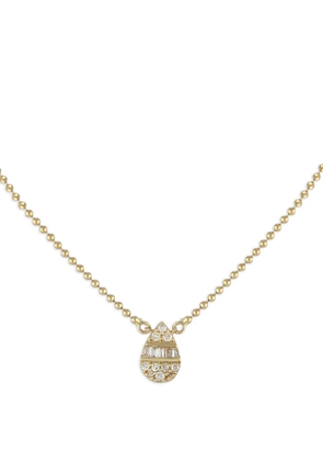 LB Exclusive 14kt yellow gold teardrop diamond necklace