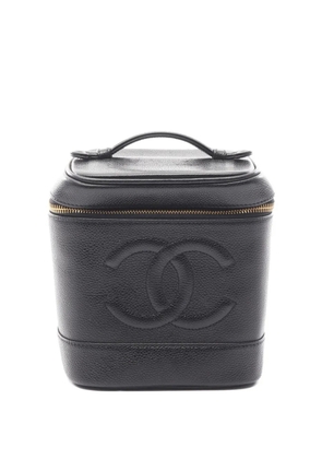 CHANEL Pre-Owned 1997-1999s Coco Mark caviar-leather handbag vanity - Black