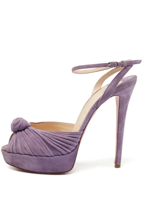 Christian Louboutin Pre-Owned 140mm knot-detail sandals - Purple