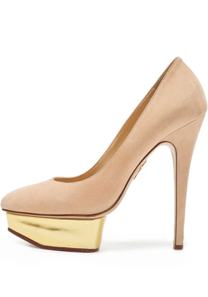 Charlotte Olympia pre-owned 140mm Dolly pumps - Neutrals