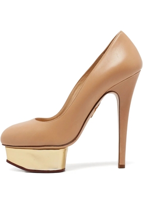 Charlotte Olympia 140mm leather pumps - Neutrals