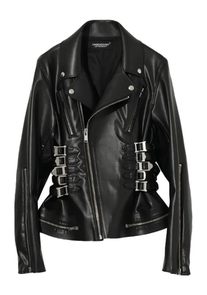 Undercover buckle-detail biker jacket - Black