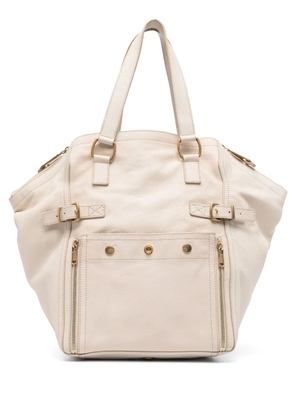 Saint Laurent Pre-Owned 2000s Downtown leather toe bag - Neutrals