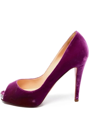 Christian Louboutin Pre-Owned 120mm velvet pumps - Purple