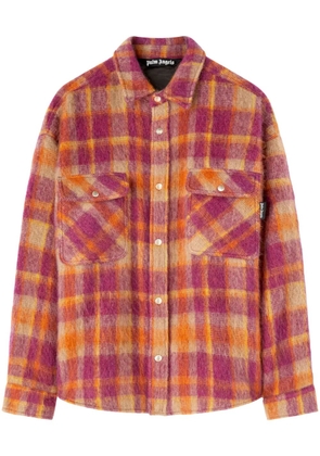 Palm Angels plaid-print shirt jacket - Pink