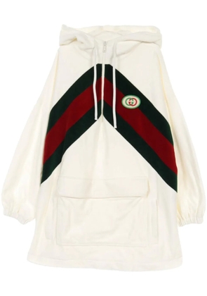Gucci Pre-Owned 2000s web stripe Chenille dress - White