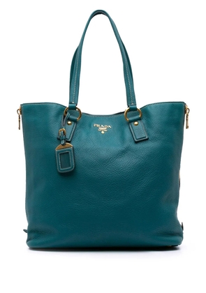 Prada Pre-Owned 2000-2025 Vitello Daino Side Zip tote bag - Blue
