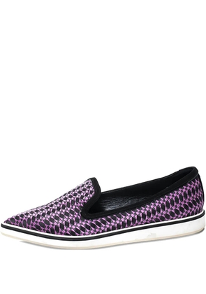 Nicholas Kirkwood pre-owned Alona woven loafers - Black