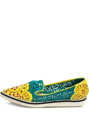 Nicholas Kirkwood leather slip-on sneakers - Green