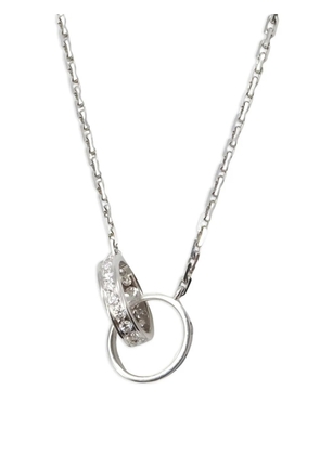 Cartier 18K white gold Baby Love diamond necklace - Silver