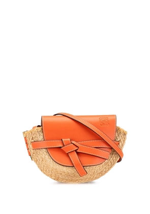 Loewe Pre-Owned 2018 Mini Raffia Gate crossbody bag - Brown