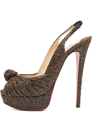 Christian Louboutin Pre-Owned 145mm slingback knotted pumps - Black