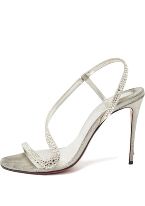 Christian Louboutin Pre-Owned 105mm crystal-embellished sandals - Grey