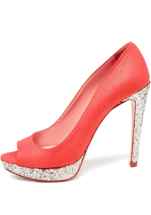 Miu Miu Pre-Owned 130mm glitter-detail pumps - Pink
