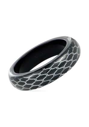 Calvin Klein Vintage geometric-pattern bangle bracelet - Black