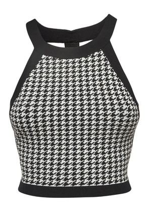 Nagnata houndstooth-pattern top - Black
