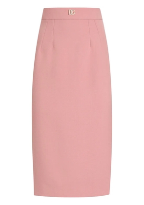 Dolce & Gabbana DNA tweed midi skirt - Pink