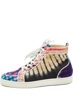 Christian Louboutin Pre-Owned tie-dye high-top sneakers - Pink