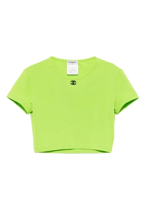 CHANEL Pre-Owned 1995 cropped T-shirt top - Green
