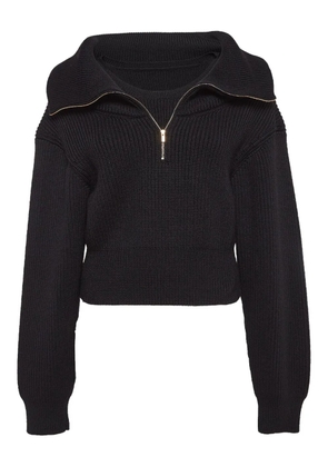 Jacquemus Pre-Owned hal-zip sweater - Black