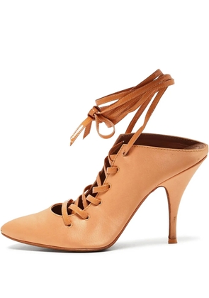 Givenchy Pre-Owned laced leather heeled pumps - Neutrals