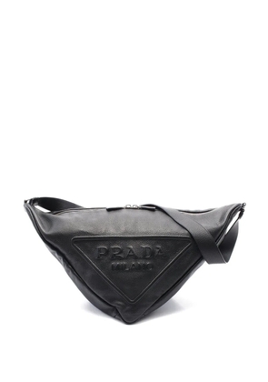 Prada Pre-Owned 2010s triangle leather shoulder bag - Black