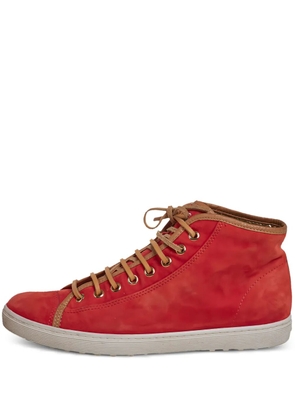 Tod's Vintage suede high-top sneakers - Orange