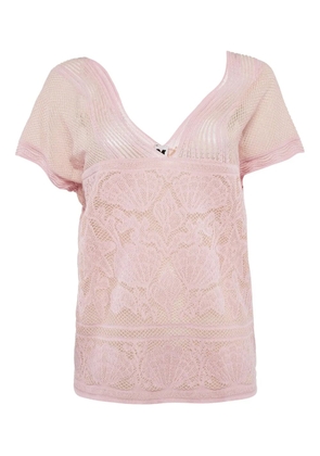 Missoni Pre-Owned lurex lace top - Pink