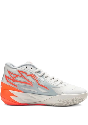PUMA x Lamelo Ball MB.02 'Platinum Grey/Ultra Orange' sneakers