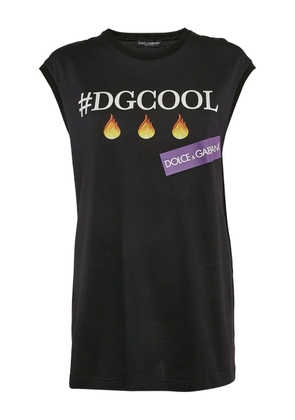 Dolce & Gabbana Pre-Owned DGCOOL-print sleeveless T-shirt - Black