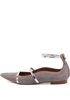 Malone Souliers pre-owned suede ballet flats - Grey