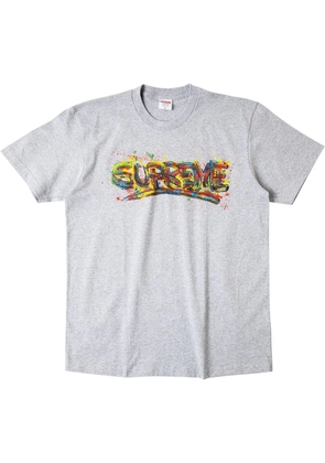 Supreme paint logo T-shirt - Grey