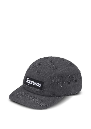 Supreme lasered denim cap - Black