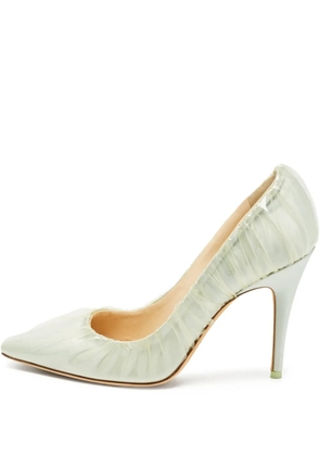 Jimmy Choo Pre-Owned x Off-White 110mm layered pumps - Blue