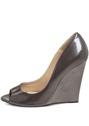 Jimmy Choo Pre-Owned 115mm leather sandals - Grey