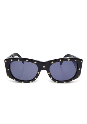 CHANEL Pre-Owned 1990s star-embellished rectangle sunglasses - Black