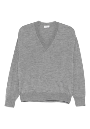 Peserico V-neck long-sleeve top - Grey