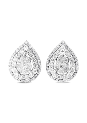 LB Exclusive 14K white gold diamond earrings - Silver